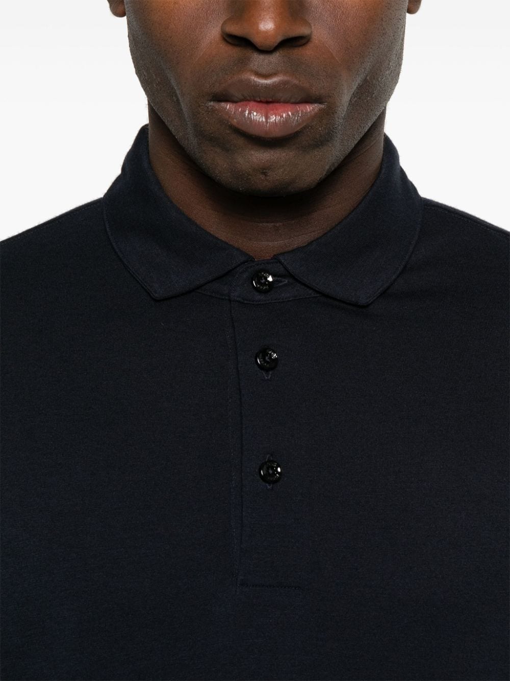 Shop Hugo Boss Fine-knit Polo Shirt In Blau