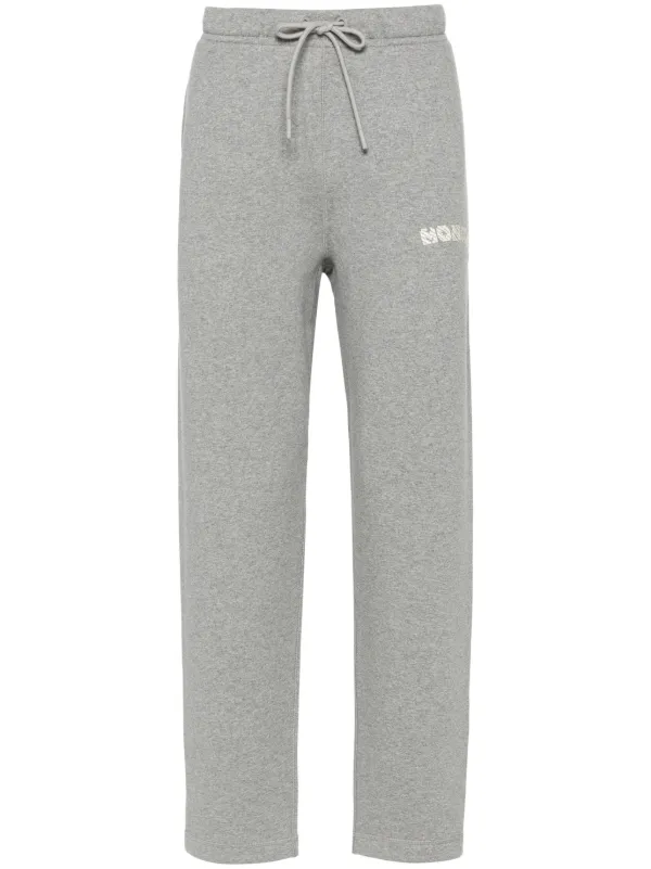 Moncler logo embroidered Track Pants Grey FARFETCH AE