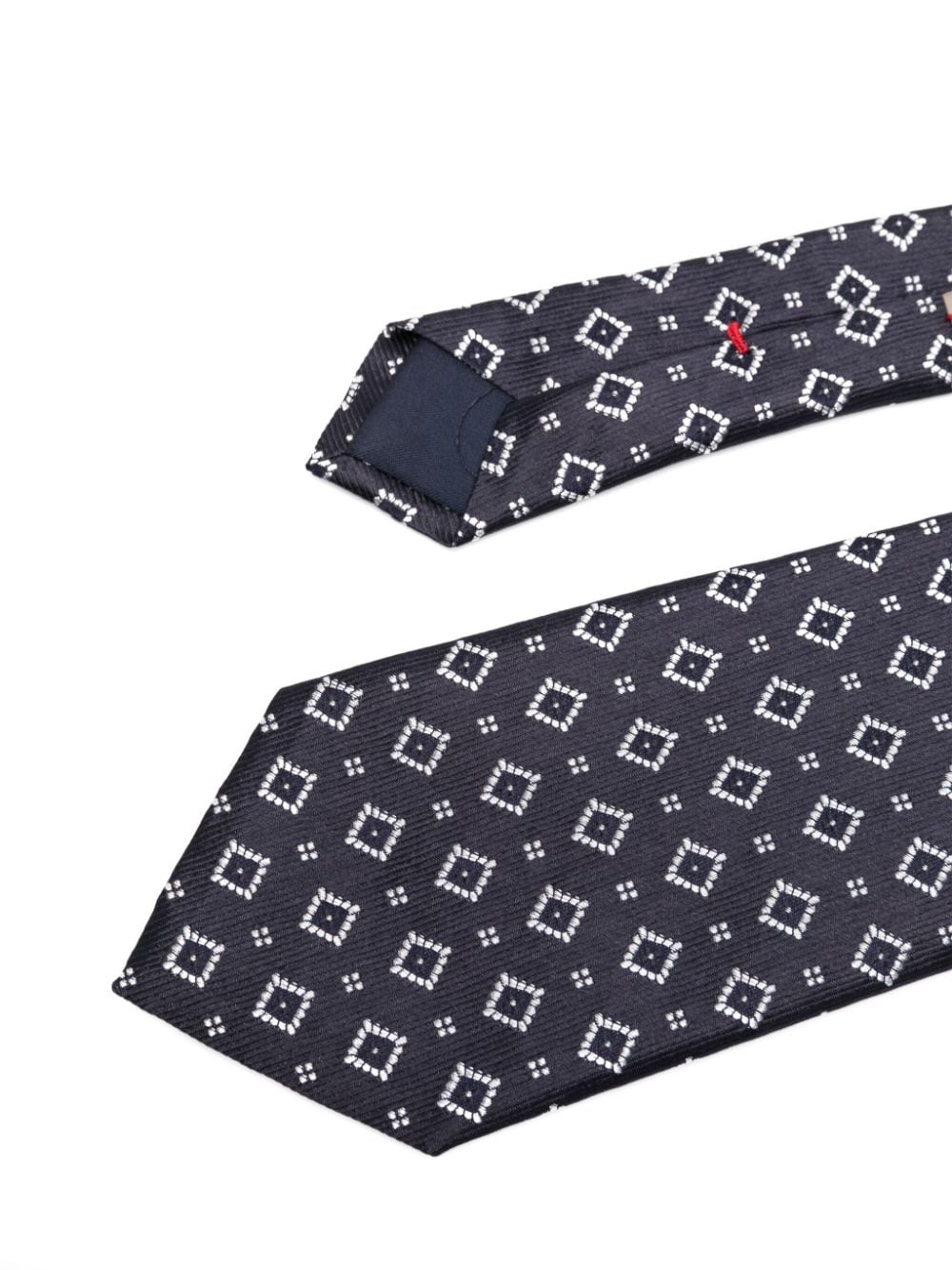 Lady Anne patterned-jacquard tie - Blauw