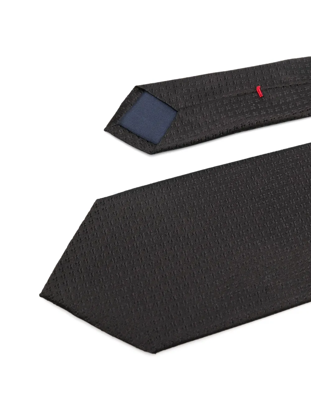 Lady Anne patterned-jacquard tie - Zwart