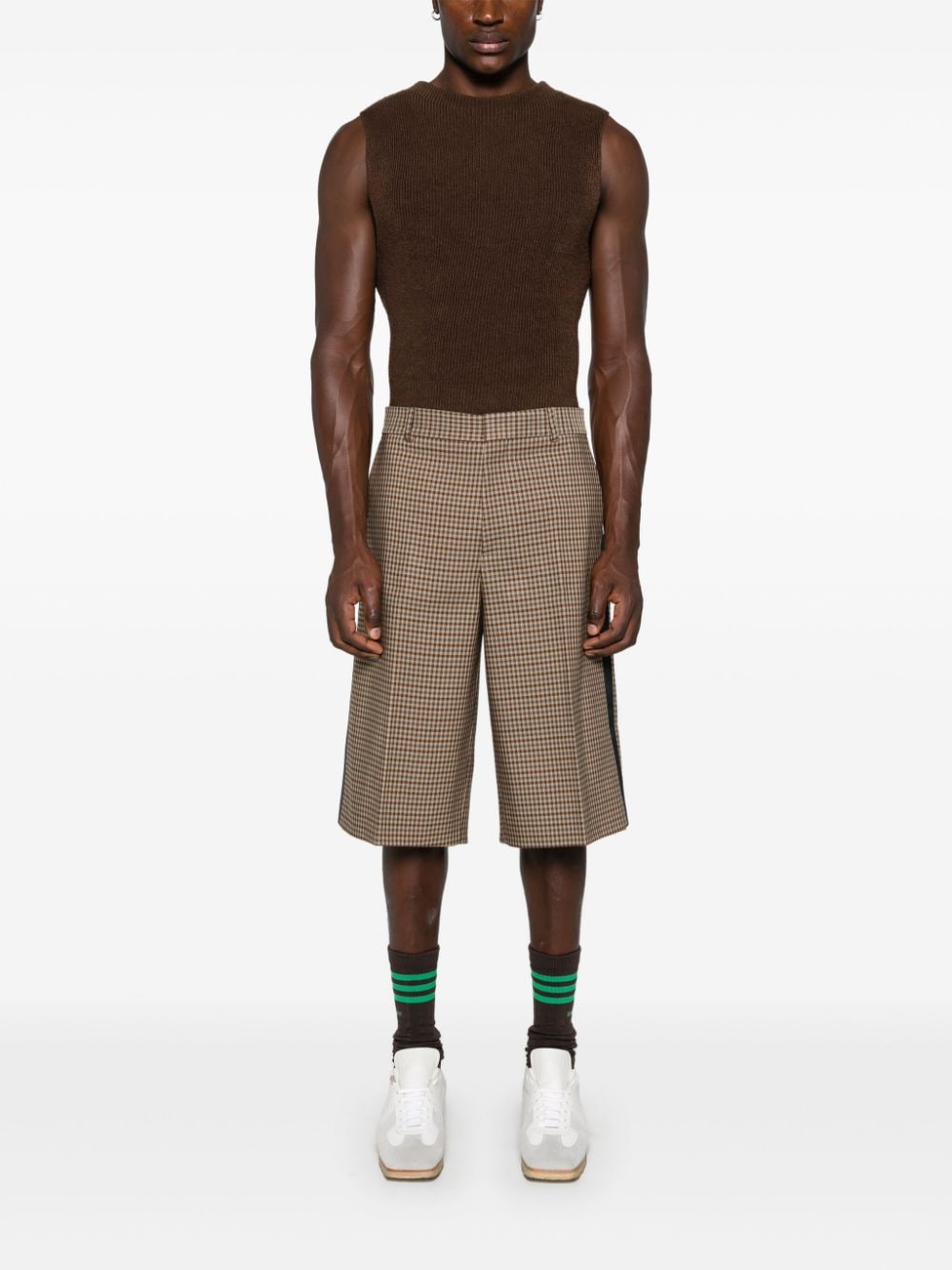 Shop Wales Bonner Dusk Shorts In Brown