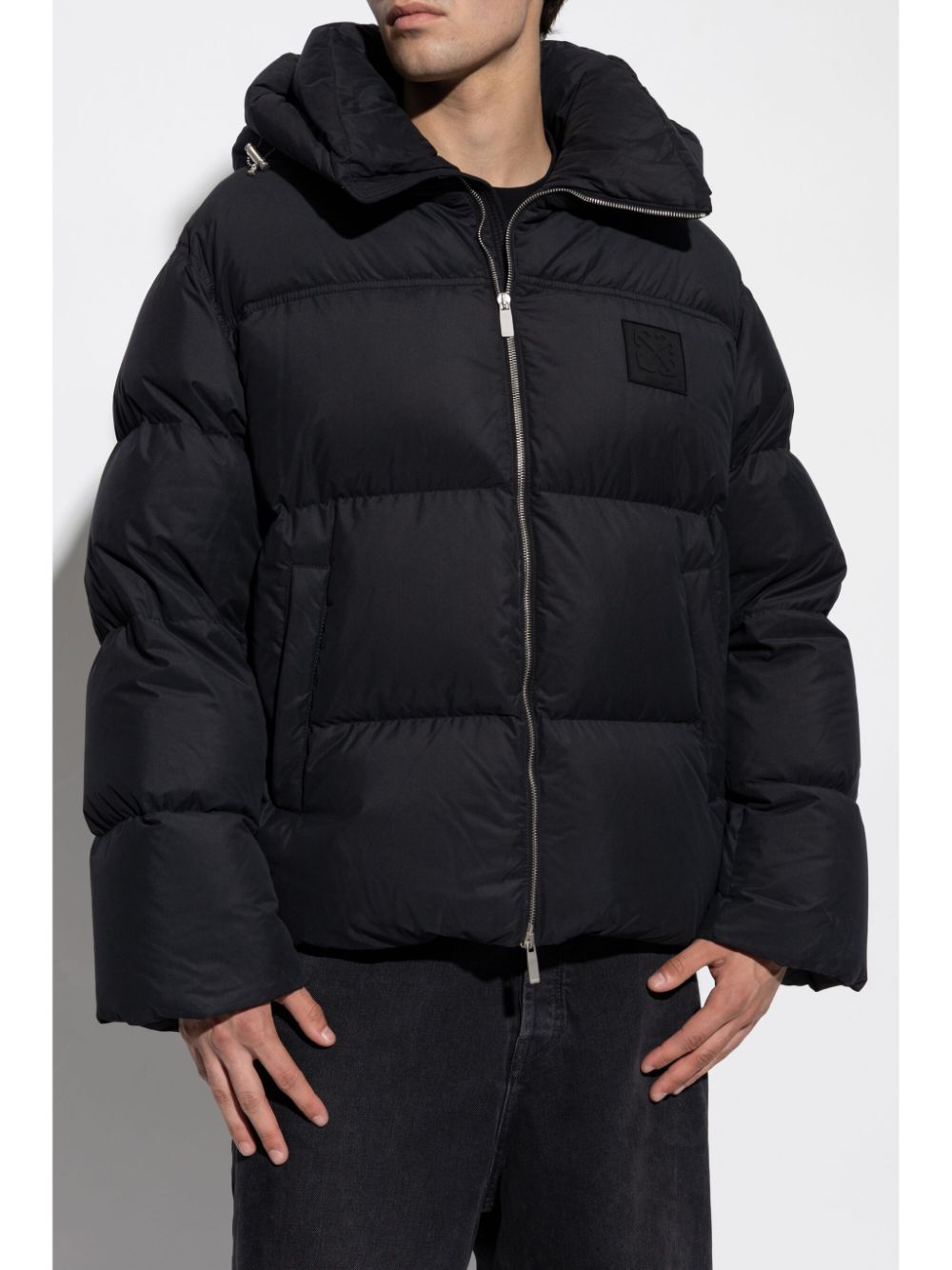 Off-White logo puffer jacket Men