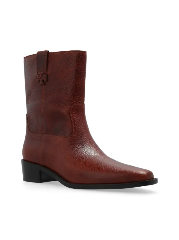 Tory Burch 35mm City Western Ankle Boots Brown FARFETCH CA