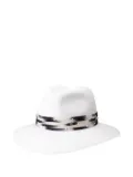 Maison Michel pearl-embellished hat - White