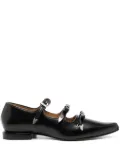 Toga ribbon pointed-toe Mary Jane shoes - Black