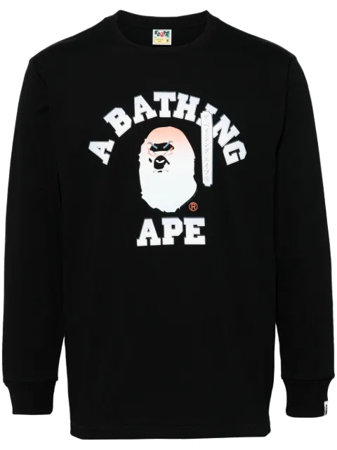 A BATHING APE® playera con logo estampado
