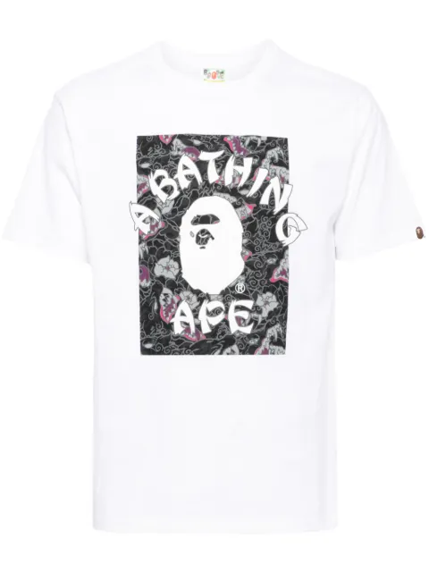 A BATHING APE® Japanese tattoo camo on college tee