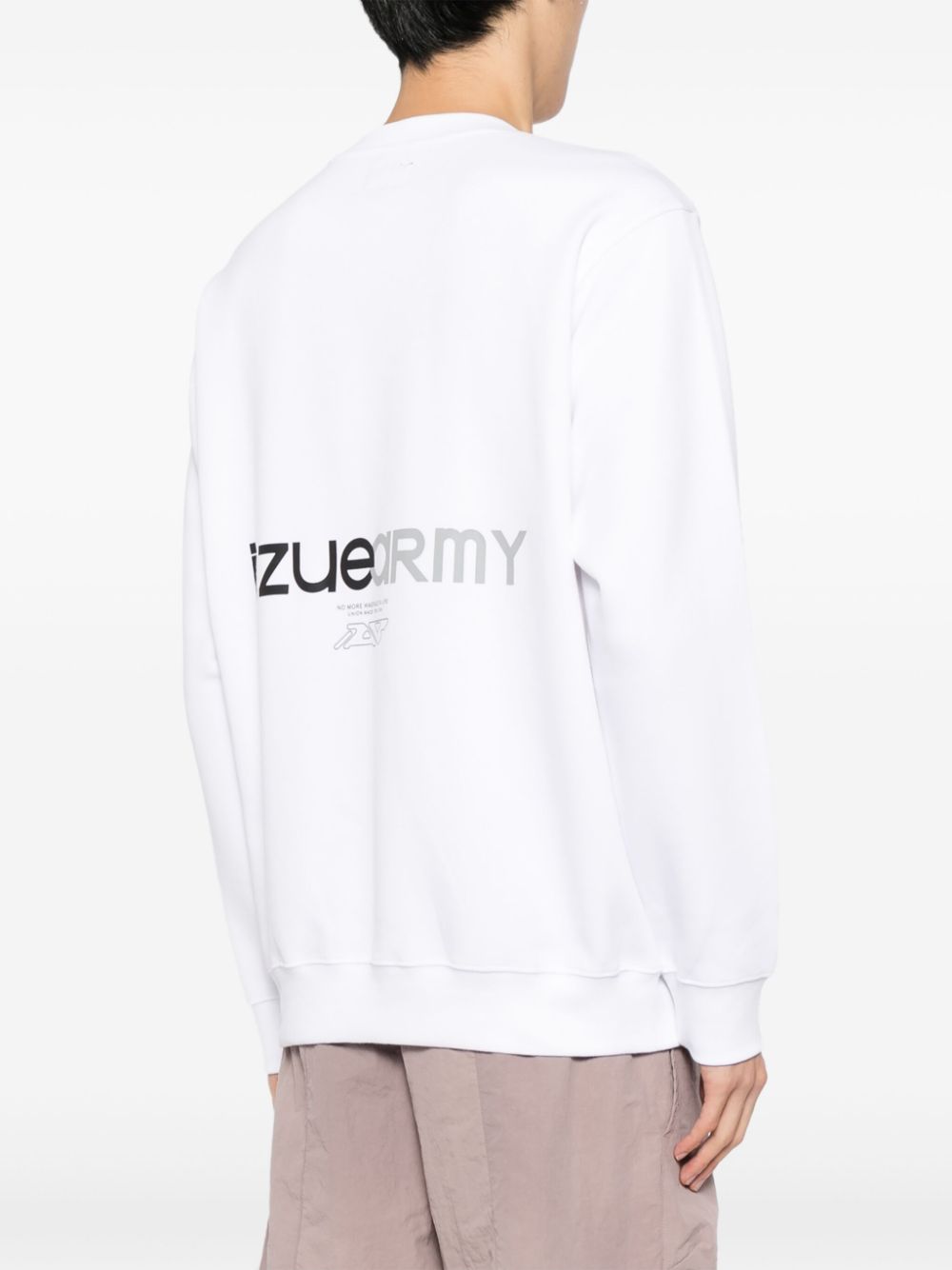 Shop Izzue Logo-patch Sweatshirt In White