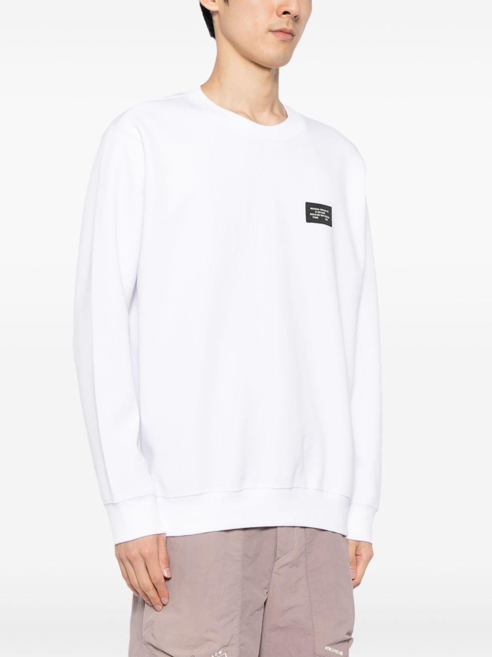 Shop Izzue Logo-patch Sweatshirt In White