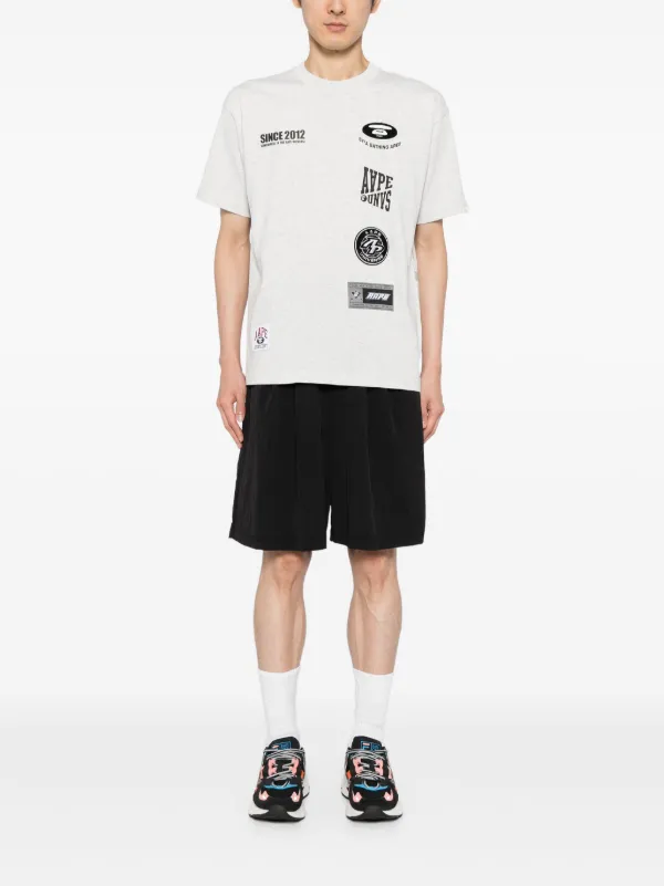 AAPE BY *A BATHING APE® Moonface Logo Printed Short Sleeve