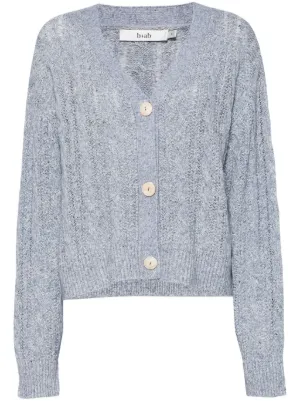 b+ab flap-pocket Bouclé wool-blend Cardigan | Grey | FARFETCH RO