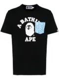 A BATHING APE® logo print T-shirt - Black