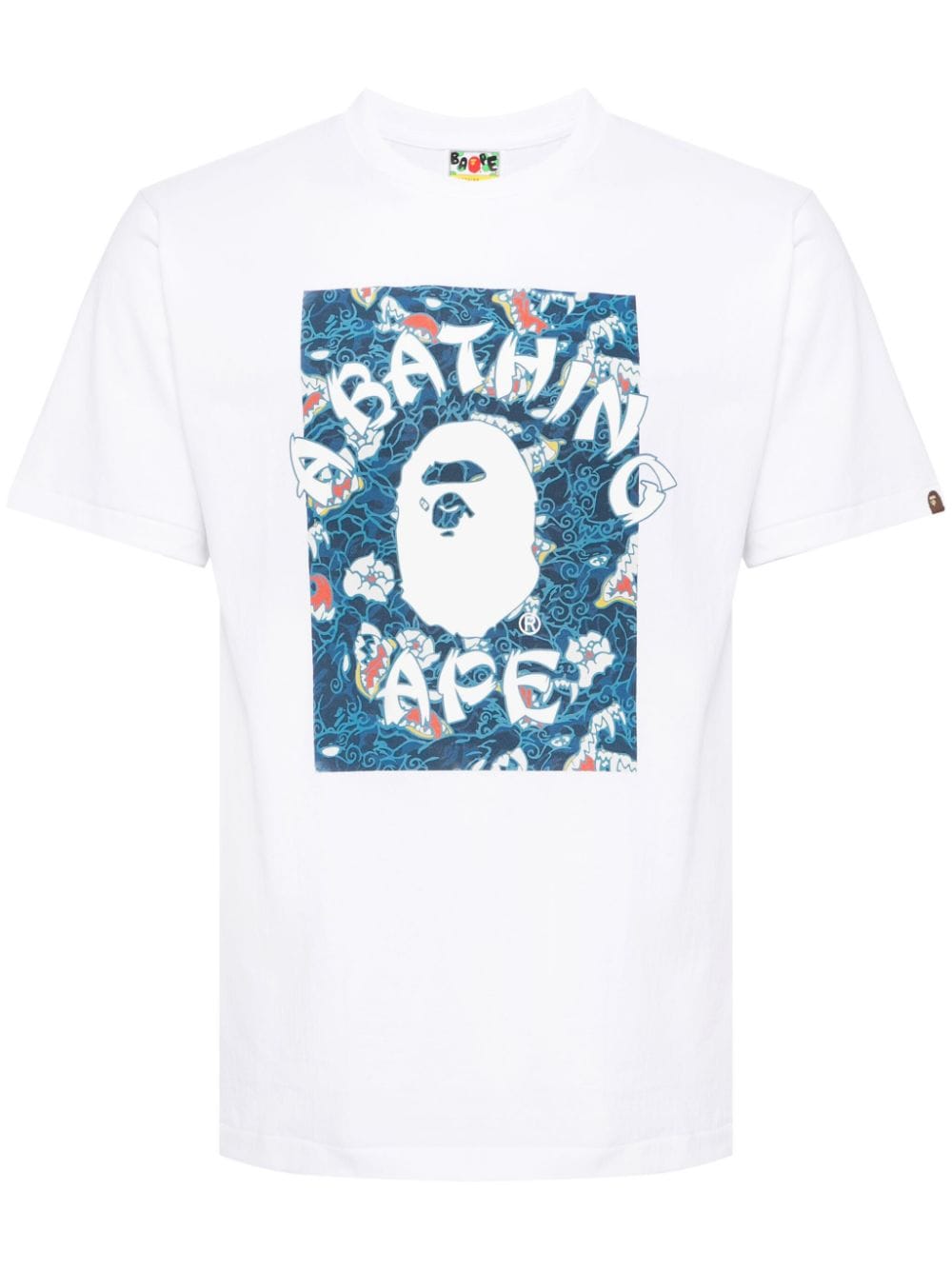 Shop A Bathing Ape Japanese Tattoo Camo On College Tee In White