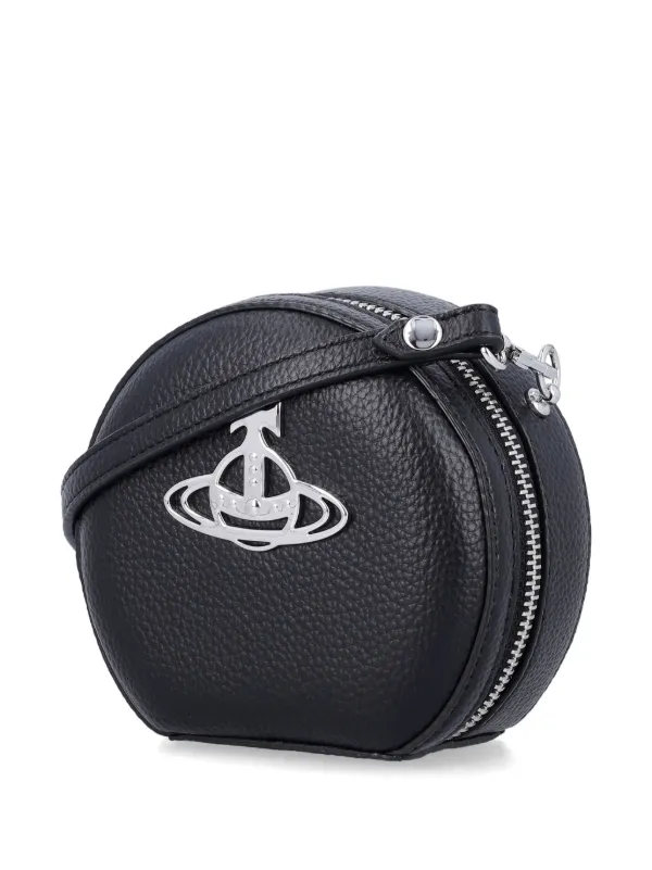 Vivienne Westwood mini Round crossbody bag women Leather One Size Black