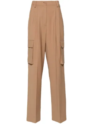パンツ HERNO Women Straight Pants PT000099D 12483Z 1985 Beige Women's Trousers | Herno®