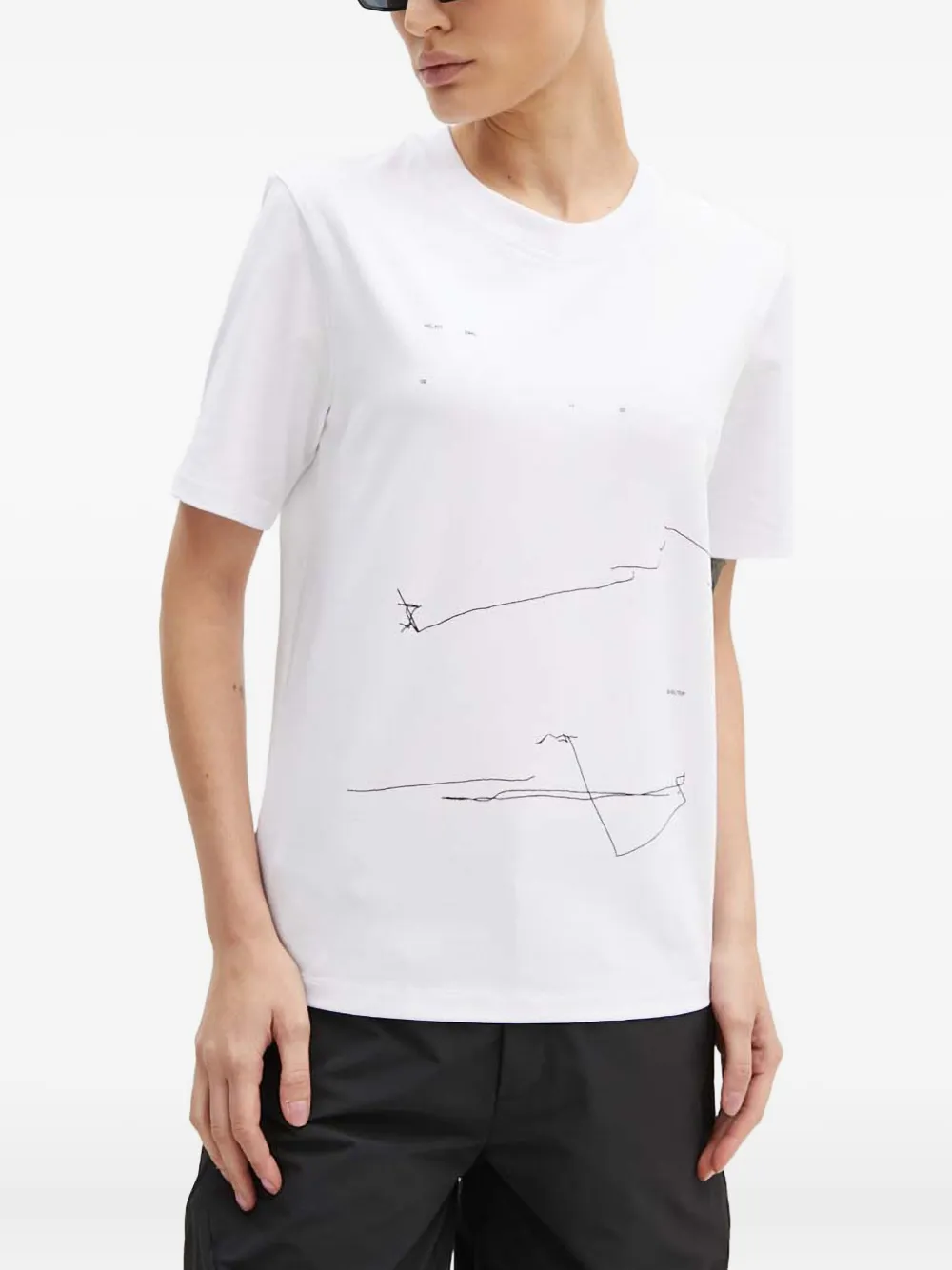 HELIOT EMIL T-shirt con grafica - Bianco