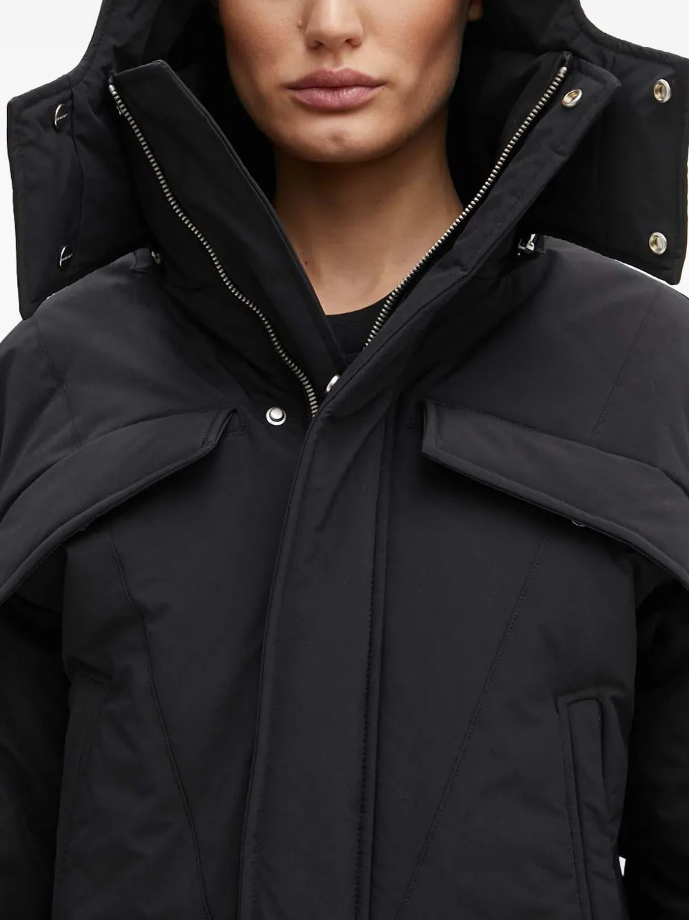Heliot Emil Zip-fastening Hooded Jacket In Black