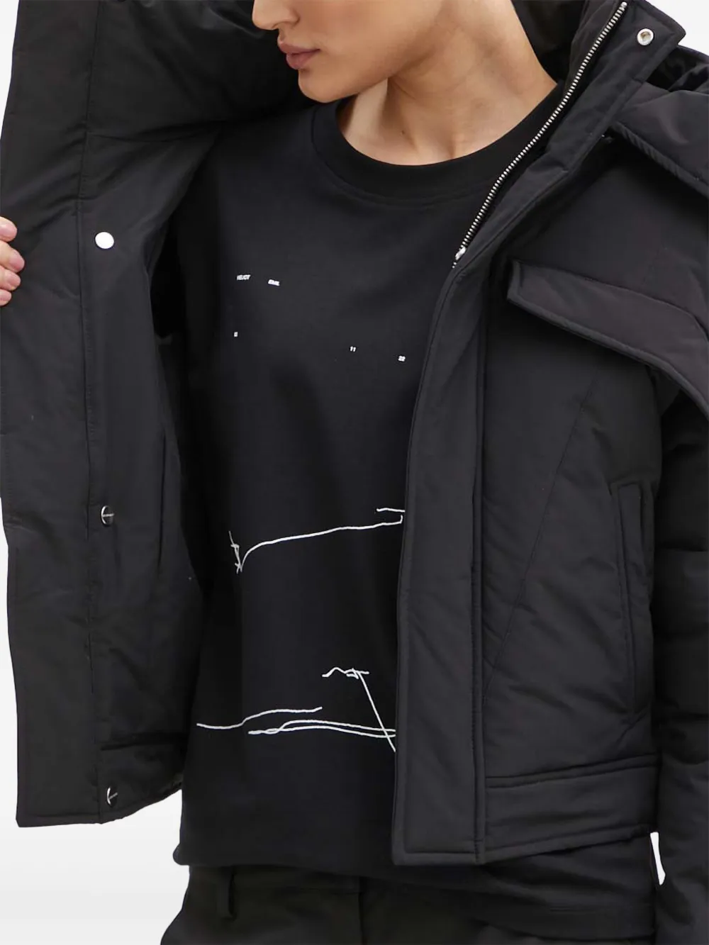 Heliot Emil Zip-fastening Hooded Jacket In Black
