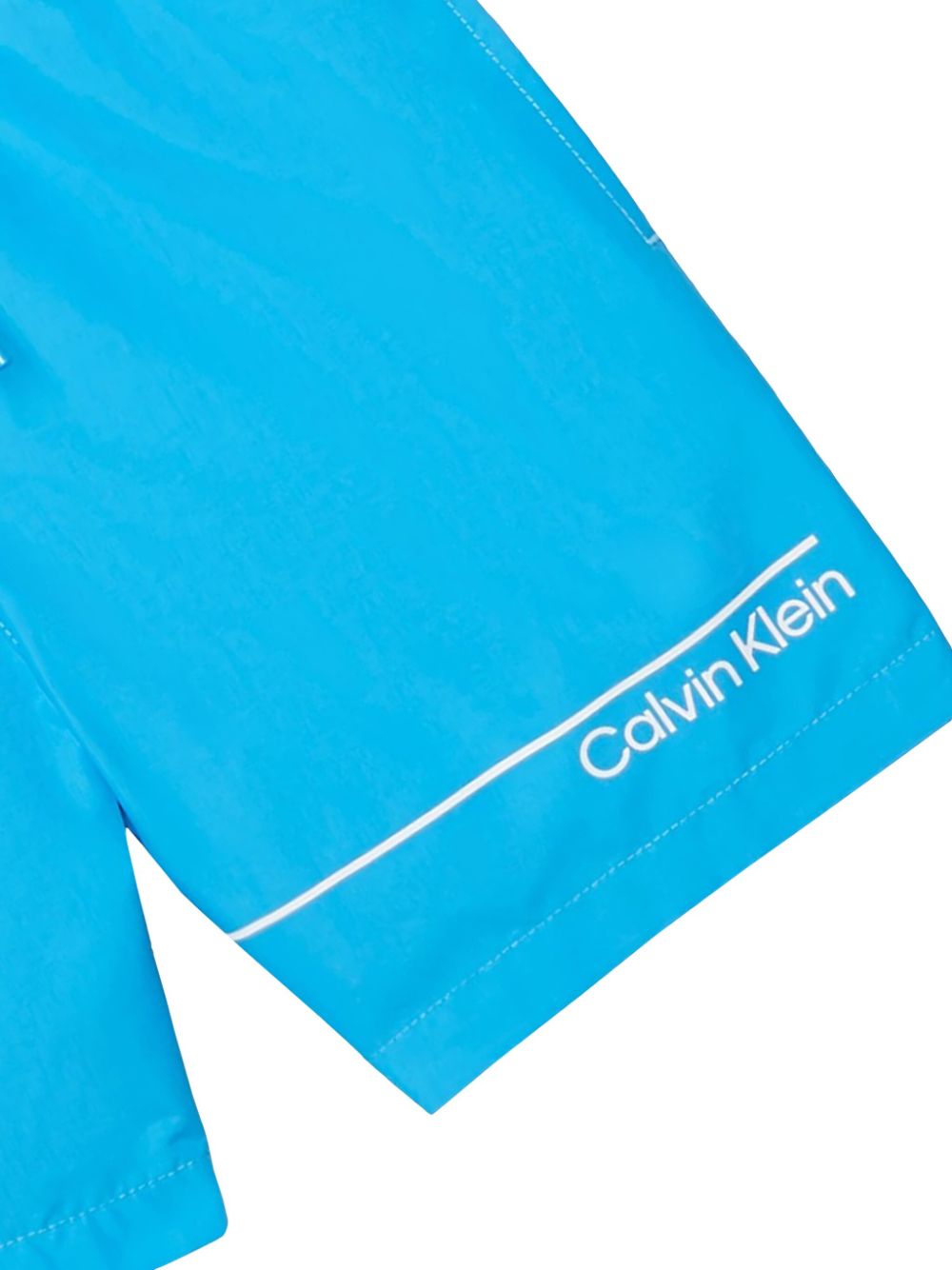 Calvin Klein Kids Zwembroek met logoprint en trekkoord Blauw