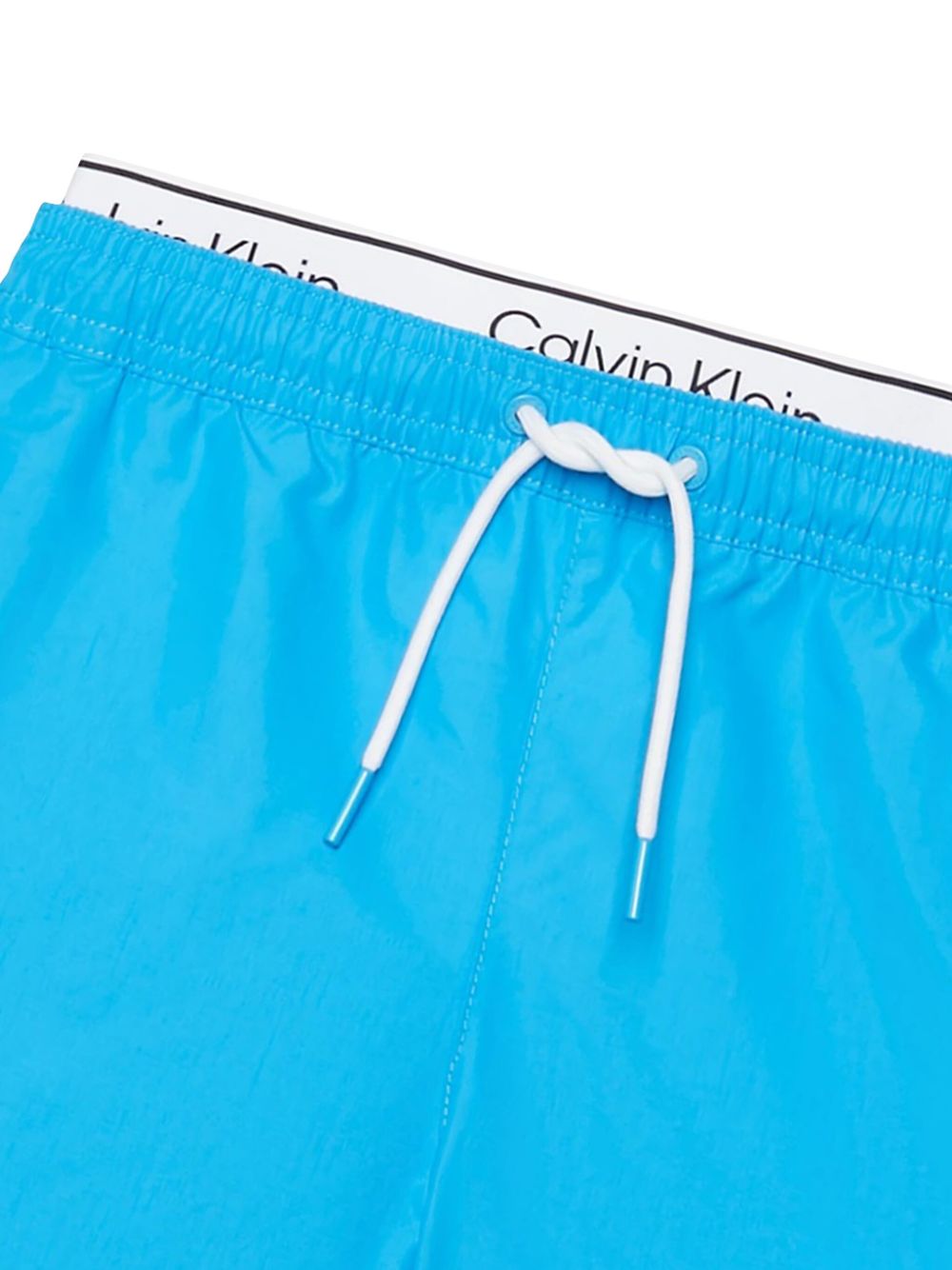 Calvin Klein Kids Zwembroek met logoprint en trekkoord Blauw