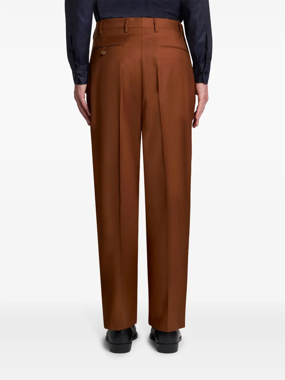 ETRO Straight plooibroek Bruin