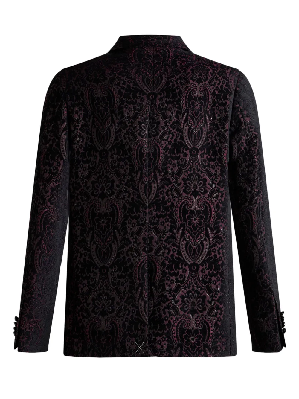 Etro , Velvet Jacquard Blazer, Man, Black, Size 58 In Black