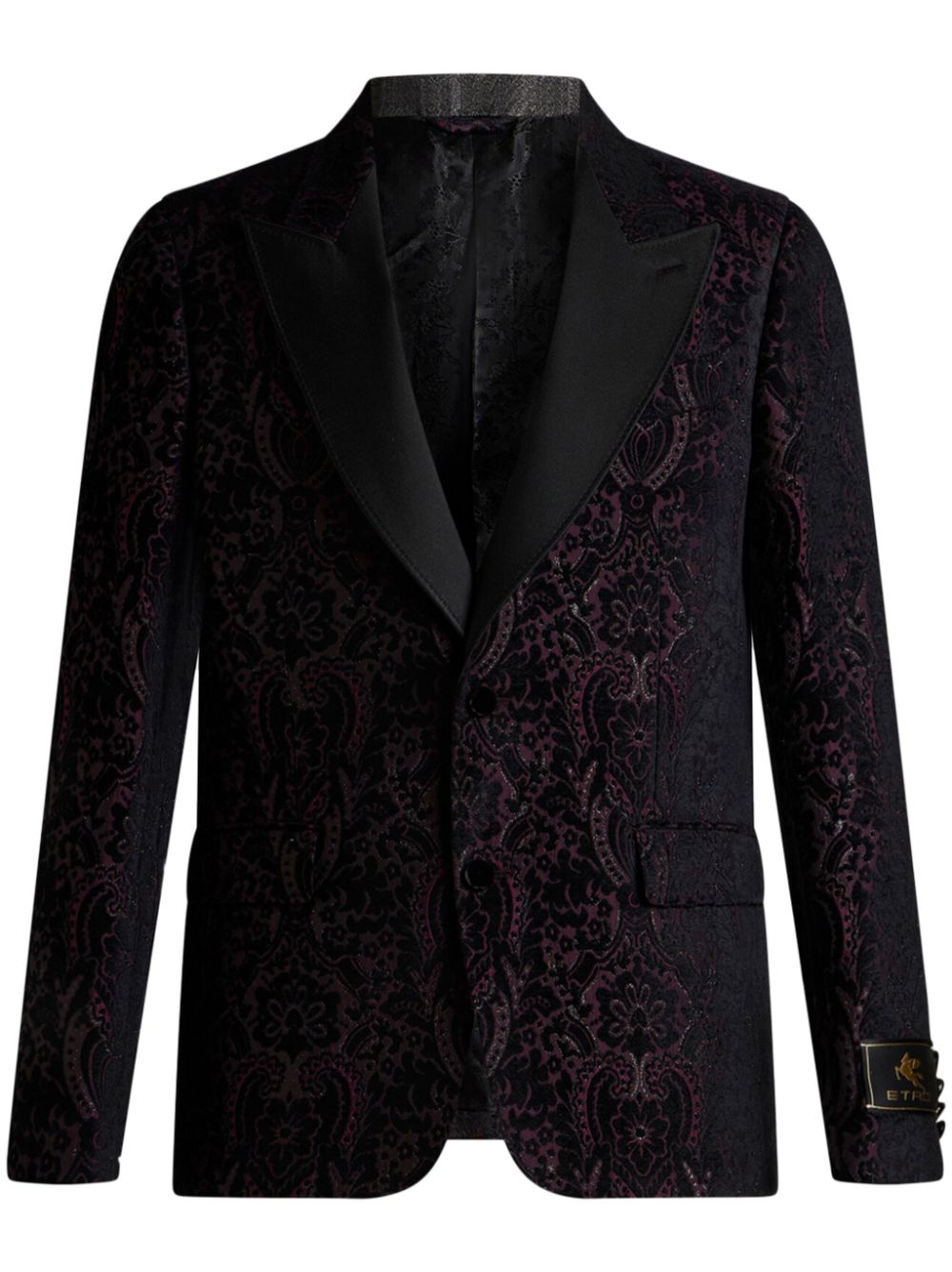 ETRO velvet jacquard blazer - Black