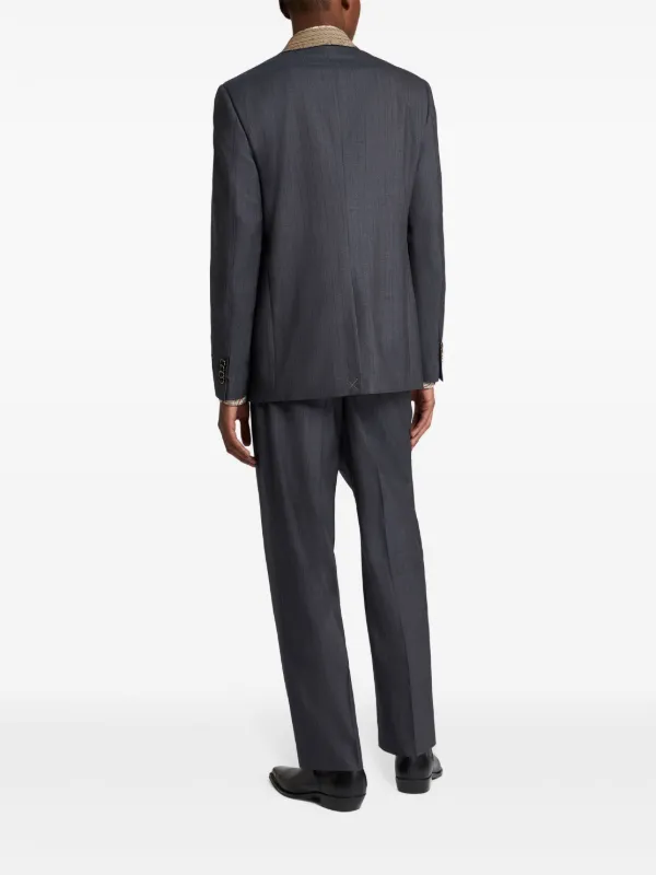 【送料&関税込】Etro Double-breasted Wool Blazer ETRO Double-breasted cotton and wool-blend jacquard blazer