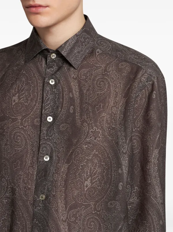 ETRO paisley-print Shirt | Black | FARFETCH