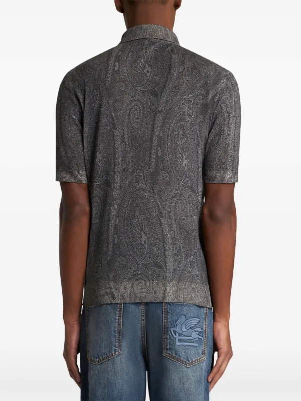 Tシャツ・カットソー ETRO FW24 'Paisley' polo shirt (MRKN0001AK464 X0810) ETRO paisley-print Polo Shirt | Black | FARFETCH