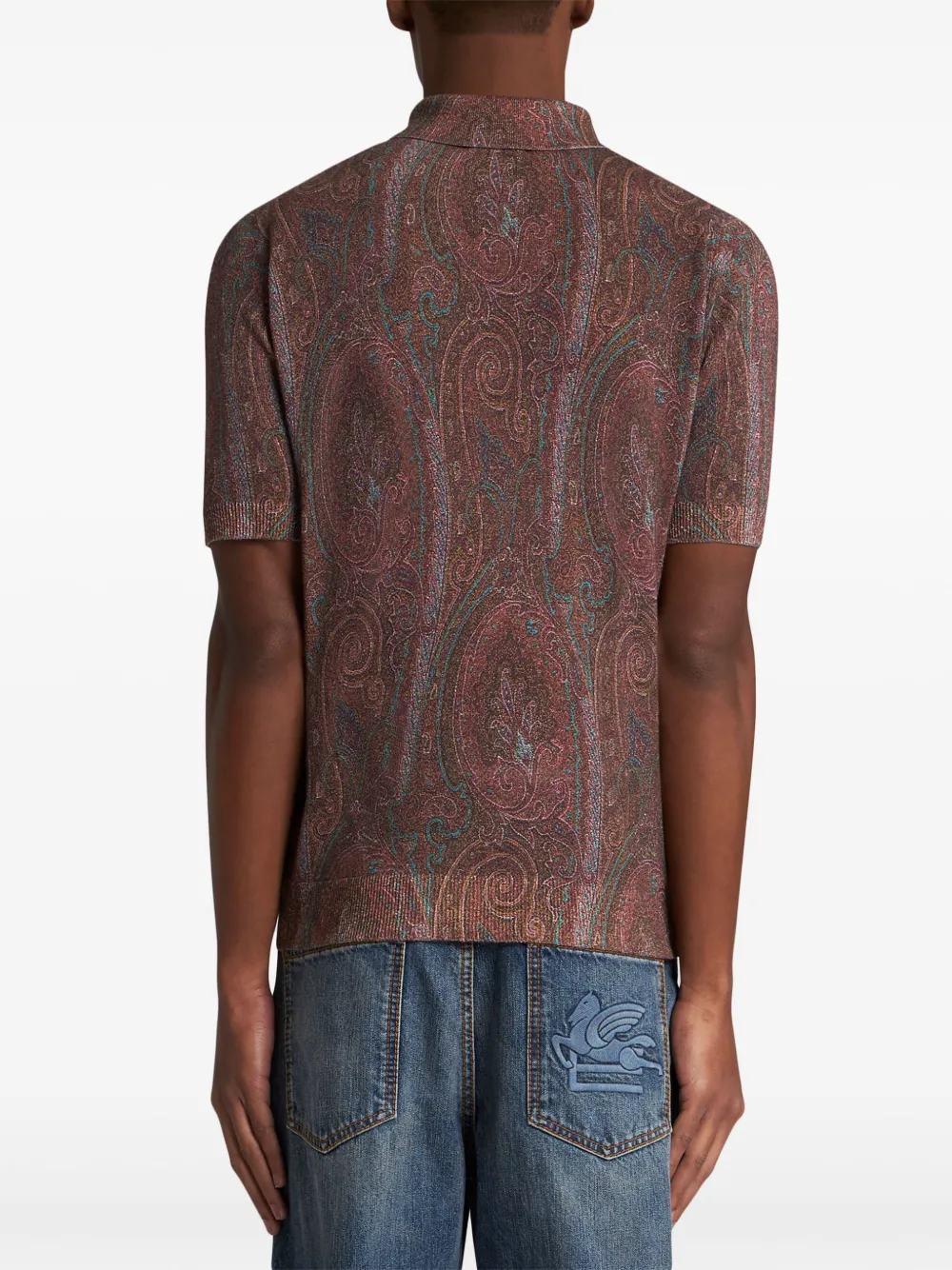 ETRO Poloshirt met paisley-print Rood