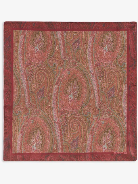 ETRO mascada de seda con logo estampado