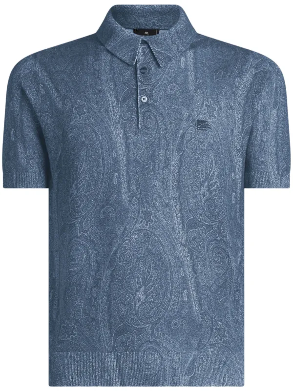 【送料&関税込】Etro Light Blue Paisley Print T-shirt ETRO paisley-print Cotton Shirt | Blue | FARFETCH