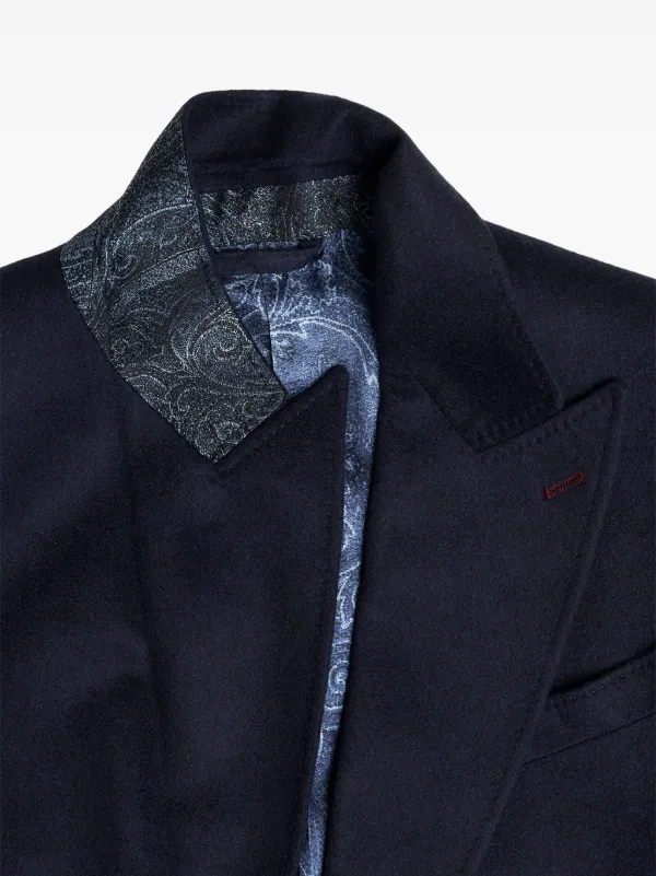 ETRO カシミア ダブルジャケット | ブルー | FARFETCH JP