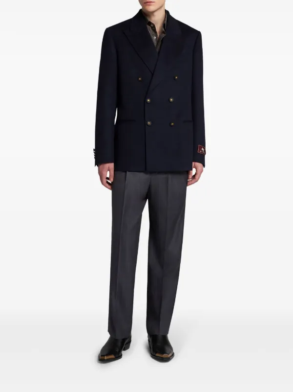 ETRO カシミアジャケット ETRO カシミア ダブルジャケット | ブルー | FARFETCH JP