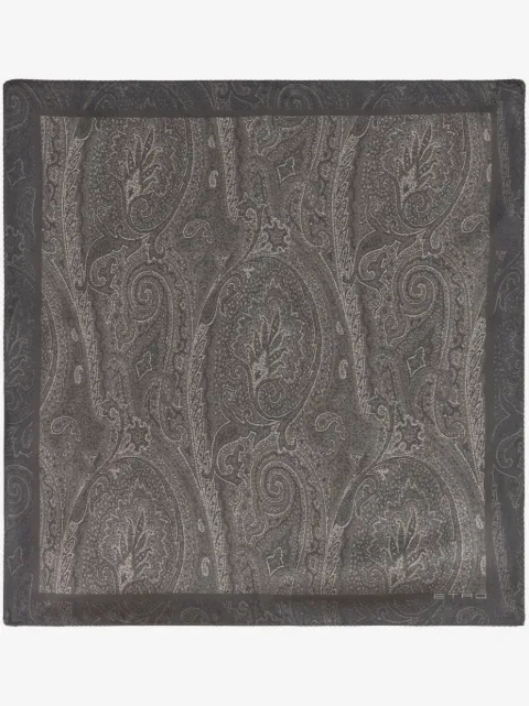ETRO Zijden sjaal met paisley-logoprint