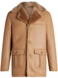 ETRO shearling leather coat - Brown