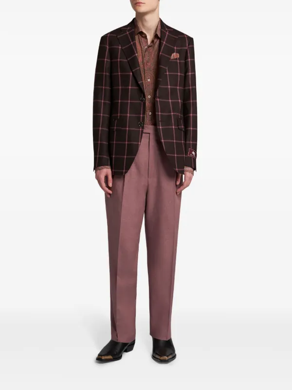 パンツ ETRO Pants with pleat ETRO Pleated Trousers | Pink | FARFETCH CA