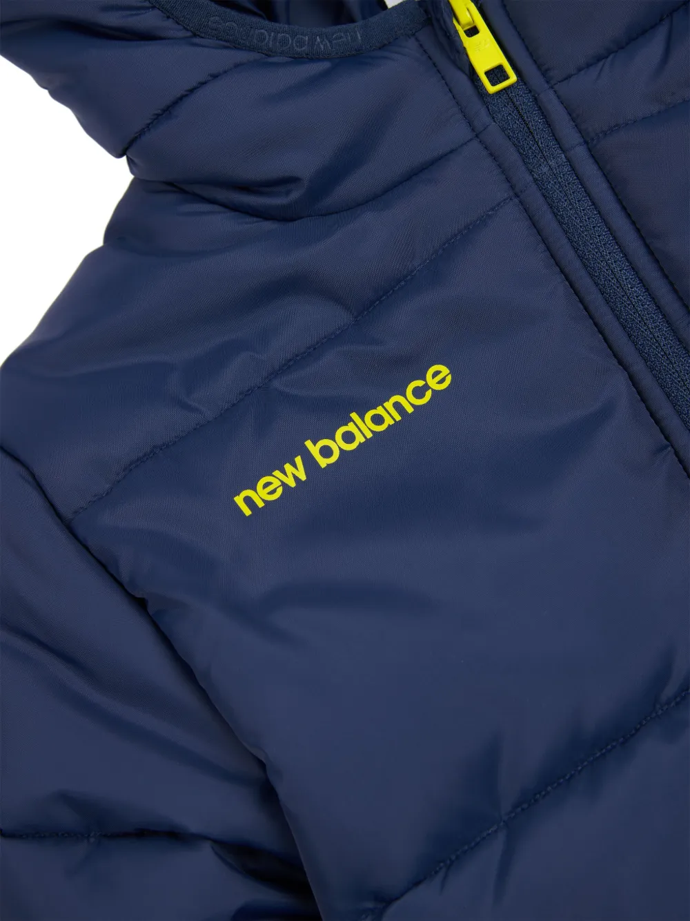 New Balance Kids Gewatteerd jack met logoprint Blauw