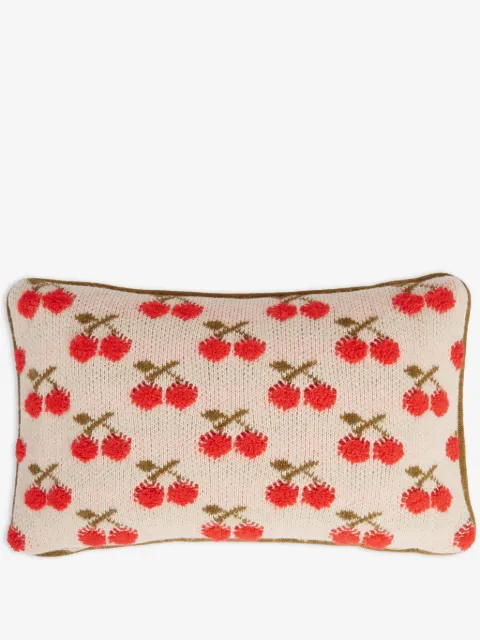La DoubleJ cherry-embroidered cushion