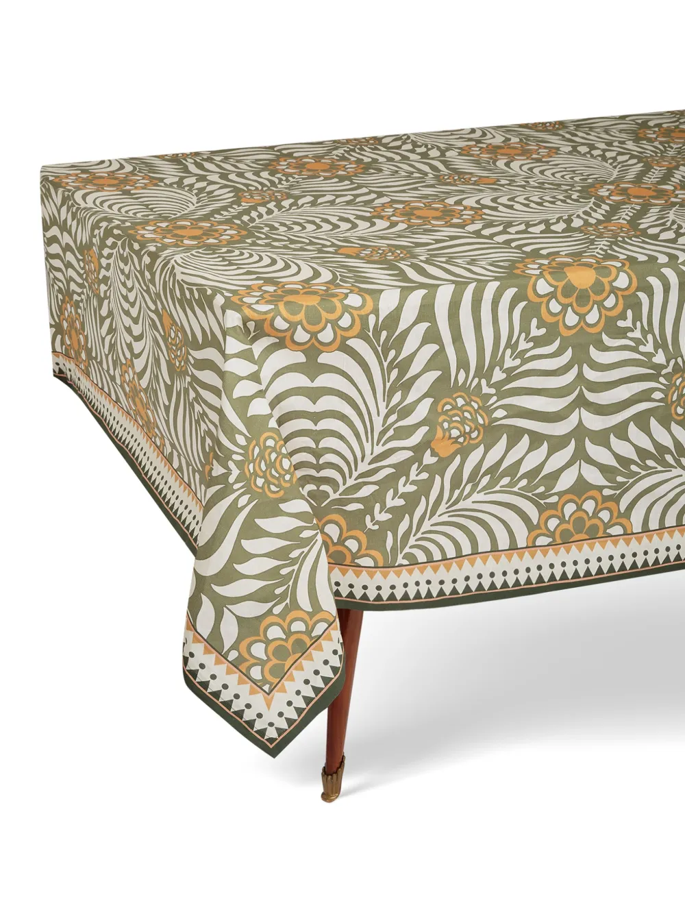La Doublej Large Tudor Tablecloth In Green