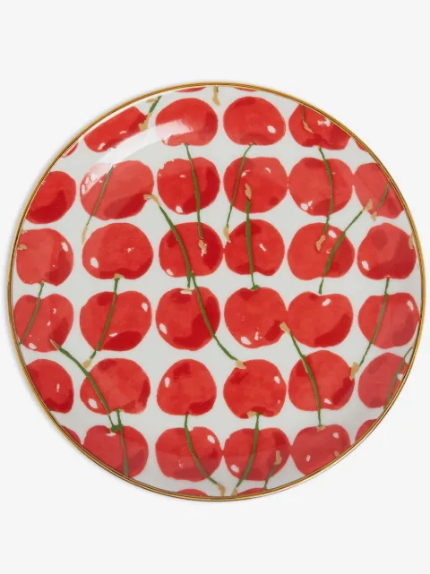 La DoubleJ Cherries Avorio dessert plate
