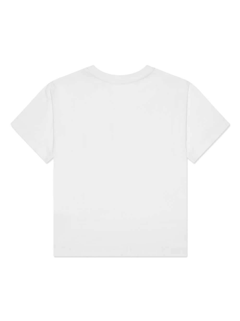 Moschino Kids T-shirt met logoprint - Wit