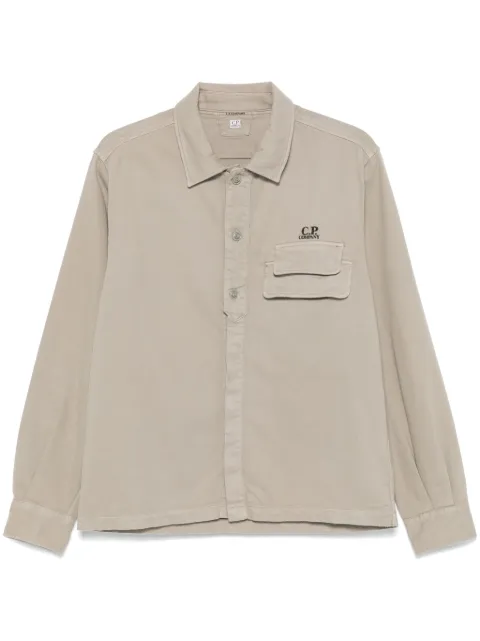 C.P. Company logo-embroidered shirt