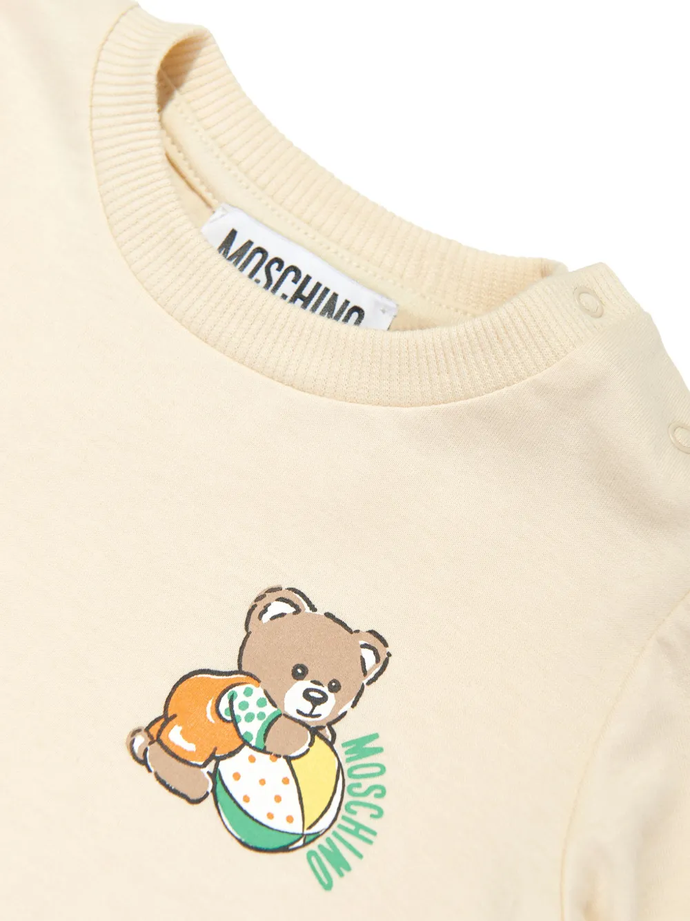 Moschino Kids T-shirt met Leo Teddy-print Beige