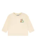 Moschino Kids Leo Teddy-print T-shirt - Neutrals