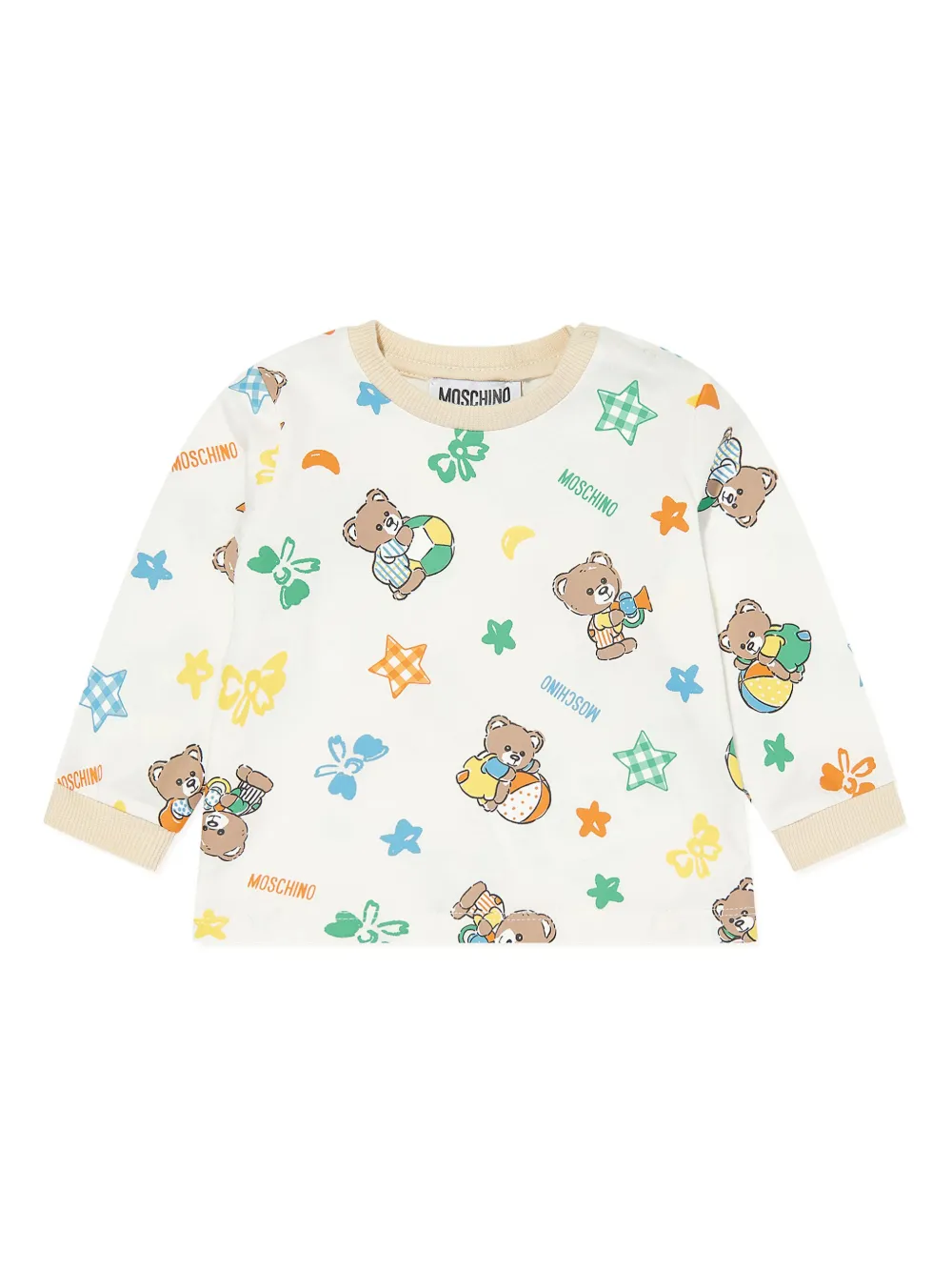 Moschino Kids Top en broek met Teddy Bear-print Beige