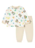 Moschino Kids Teddy Bear-print trouser set - Neutrals