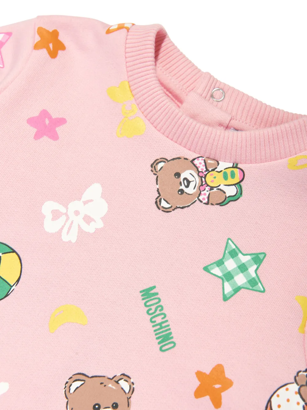 Moschino Kids Pyjama met teddybeerprint Roze