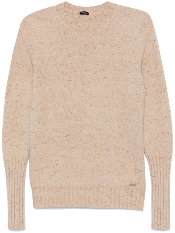 Kiton Speckle-knit Jumper in Neutrals